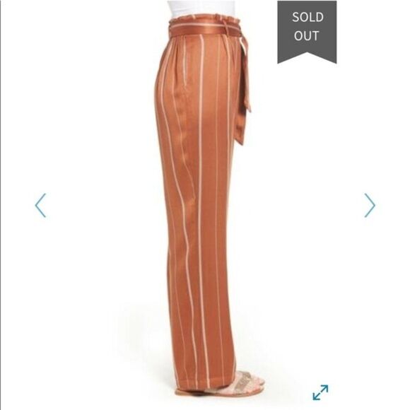 Ten Sixty Sherman | Paperbag Tie Waist Pants in Rust - Picture 3 of 15